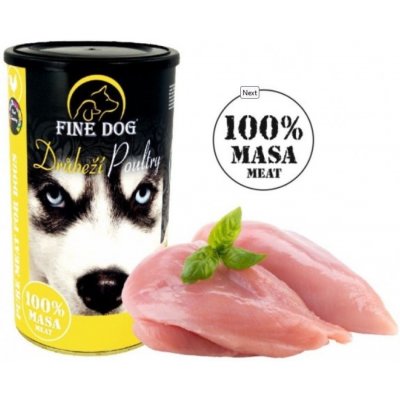 Fine Dog drůbeží 100% masa 1200 g – Zboží Mobilmania