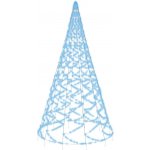 vidaXL LED vánoční stromek na stožár modrý 3000 LED diod 800 cm – Sleviste.cz