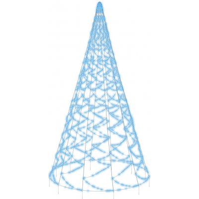 vidaXL LED vánoční stromek na stožár modrý 3000 LED diod 800 cm – Zboží Mobilmania