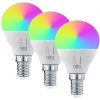 Žárovka Immax NEO LITE SMART LED E14 6W RGB+CCT barevná a bílá, stmívatelná, Wi-Fi, P45, TUYA, 3ks