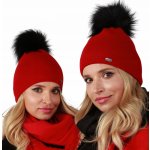 Fashionweek dámská zimní čepice s bambulí ZIZI15/A13 červená – Hledejceny.cz