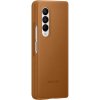 Pouzdro a kryt na mobilní telefon Samsung Samsung Leather Cover Galaxy Z Fold3 Camel EF-VF926LAEGWW