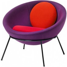 Arper Bowl chair fialová nuance