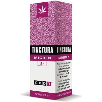 CBDex CBD Tinctura migren 5% 20 ml