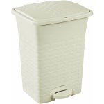 Branq Cotton 10 l ecru plastový odpadkový koš s pedálem – Zboží Dáma