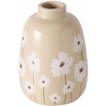 Boltze Home Keramická váza s květinovým vzorem, CANEA, výška 13 cm béžová – Hledejceny.cz