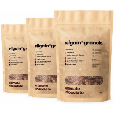 Vilgain Granola – 3× ultimátní čokoláda 400 g – Zboží Dáma