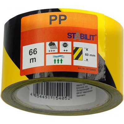 Stabilit Výstražná páska samolepicí 50 mm x 66 m 510536 – Zboží Dáma