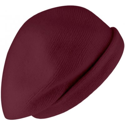 Fiebig pletený baret dámský bordó jehněčí vlna – Hledejceny.cz