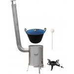 Kessel kotel na zabijačku smalt 1,2 mm 80 l kotlina nerez 56 cm INOX poklice smalt 65 cm KEMPER hořák 7 kW PB a vařečka dřevo 80 cm Smrek – Hledejceny.cz