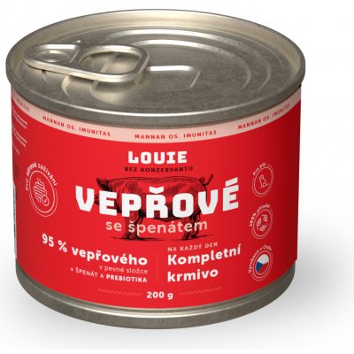 Louie Vepřové se špenátem a prebiotiky 200 g – Hledejceny.cz