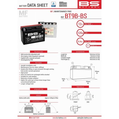 BS-Battery BT9B-BS