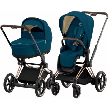 CYBEX Rám e-Priam 2.0 + Seat Pack + Lux Carry Cot 2023 Mountain Blue