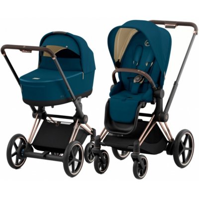 CYBEX Rám e-Priam 2.0 + Seat Pack + Lux Carry Cot 2023 Mountain Blue