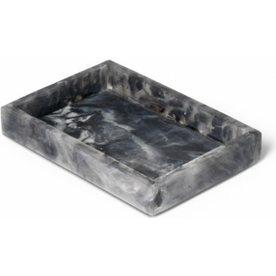 Ferm Living Podnos Mist Charcoal 10x15 cm černá barva pryskyřice – Hledejceny.cz