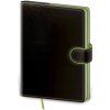 Stil trade Zápisník Flip B6 tečkovaný černo/zelená