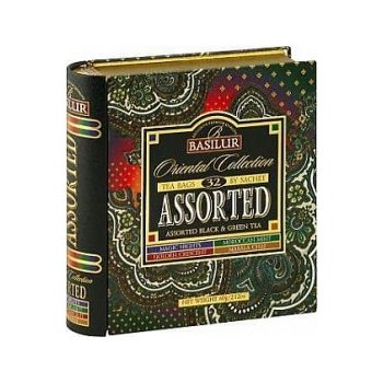 Basilur Tea Export KNIHA ASSORTED ORIENT PLECH PORCOVANÝ 32 sáčků