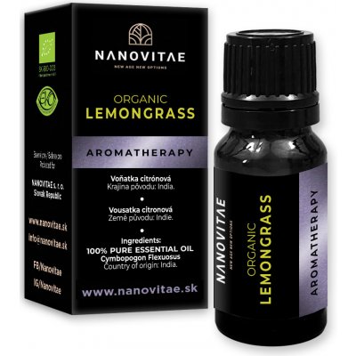 Nanovitae Lemongras esenciální olej Organic quality 10 ml – Hledejceny.cz