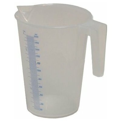 MATO Průhledná polypropylénová odměrná nádobka 3330026, objem 2 l – Zboží Dáma