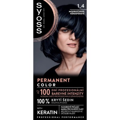 Syoss permanentní barva na vlasy Blue Black modročerná 1-4 – Zboží Dáma