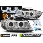 PŘEDNÍ SVĚTLOMETY, SVĚTLA, LAMPY BMW E90/91, 2009-2011, XENON AFS, LED DRL, CHROMOVÉ