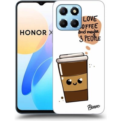 Pouzdro Picasee silikonové Honor X6 - Cute coffee černé – Zboží Mobilmania