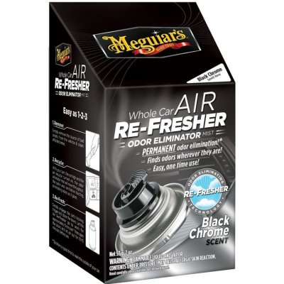 Meguiar's Air Re-Fresher Odor Eliminator - Black Chrome Scent - čistič klimatizace + pohlcovač pachů + osvěžovač vzduchu, vůně "Black Chrome", 71 g | Zboží Auto
