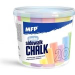 MFP Křídy M chodníkové kulaté 20ks mix barev kyblík – Zboží Mobilmania