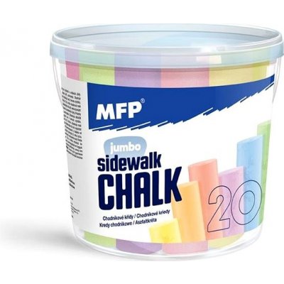 MFP Křídy M chodníkové kulaté 20ks mix barev kyblík – Sleviste.cz