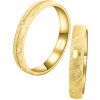 Prsteny Olivie Snubní stříbrný prsten TLUKOT SRDCE GOLD 7480