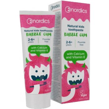 Nordics Dětská přírodní Zubní pasta Bubble Gum 50 ml