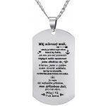 SILVEGO Přívěsek s řetízkem z chirurgické oceli dog tag pro muže s nápisem: Můj milovaný muži RRC0386N – Zboží Dáma
