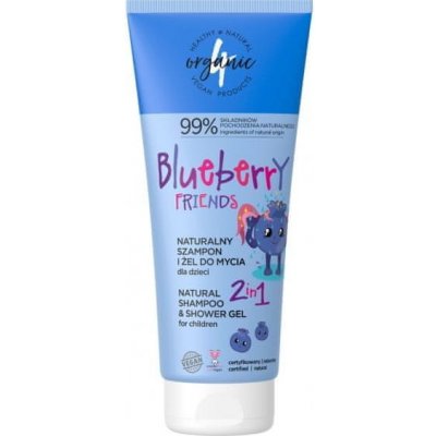 4organic přírodní šampon a mycí gel pro děti 2v1 blueberry friends 200 ml – Zboží Mobilmania