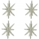 House Doctor Vánoční ozdoba Spike Small Silver Glitter set 4 ks, stříbrná barva, sklo – Hledejceny.cz
