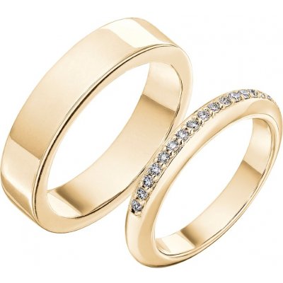 Tiami Snubní prsteny s diamanty Concordia Žluté zlato na míru RCSY2305