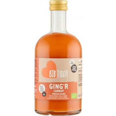 BioToday Ginger prémiový zázvorový nápoj s mrkví 0,5 l – Zboží Mobilmania