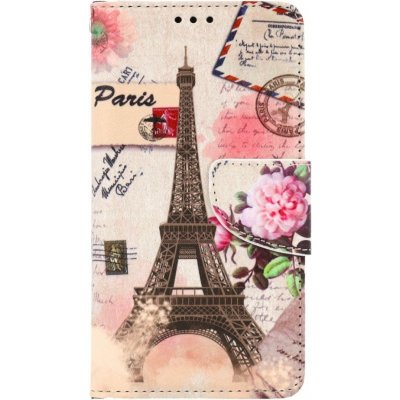 Pouzdro TopQ iPhone 13 knížkové Eiffelova věž – Zboží Mobilmania