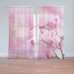 Sablio Záclony Květy orchideje: 2ks 150x250cm – Hledejceny.cz