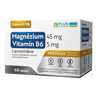 Plus Lékárna Liposomální magnesium + vitamín B6 60 tablet – Hledejceny.cz
