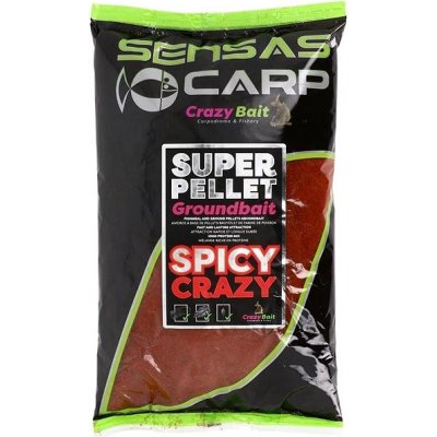 SENSAS Krmítková Směs Super Pellet Groundbait 1 kg Spicy Crazy – Zboží Dáma