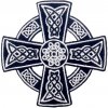 Nášivka Nažehlovací nášivka Keltský kříž černý 8,8 cm