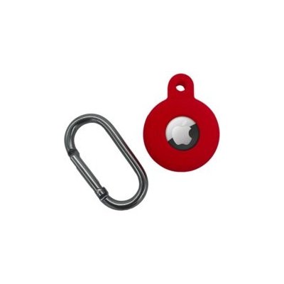Pouzdro Silicone Case s karabinou pro Apple AirTag red – Zboží Mobilmania