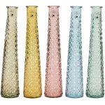 Skleněná váza s reliéfem, různé barvy, pr. 7 x 32 cm – Hledejceny.cz