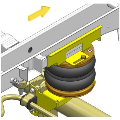 Volkswagen Crafter 28-35 (2006-2017) přídavné vzduchové měchy Dunlop - Možnost s dvěma ventily a manometry L.315.06.C.M – Zbozi.Blesk.cz