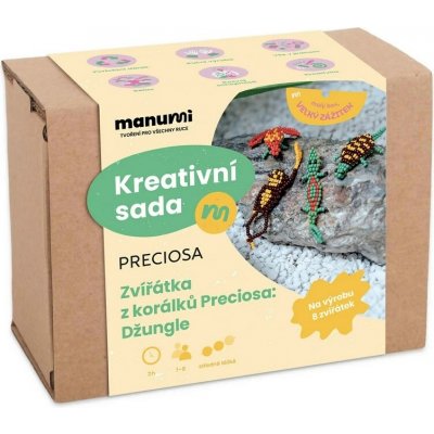 Manumi kreativní sada na výrobu zvířátek z korálků Preciosa s motivy džungle 1 ks – Hledejceny.cz
