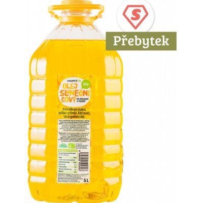 Country Life Bio Olej slunečnicový na smažení a pečení 5 l – Zboží Dáma