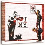 Gario Obraz na plátně Banksy - i love new york Rozměry: 30 x 30 cm – Hledejceny.cz