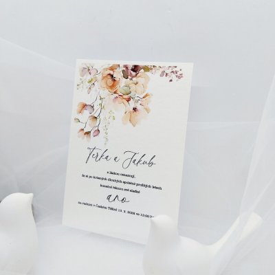 Svatební oznámení Květy podzimu 1, rozměry 10,5 x 14,5 cm – Hledejceny.cz