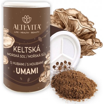 Altevita Keltská mořská sůl s houbami UMAMI 180g – Zboží Dáma