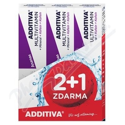 Additiva Multivitamin+mineral Ananas 3 x 20 tablet – Hledejceny.cz